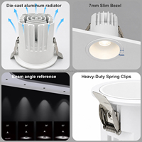 Spot encastré LED commercial 90LM/W 12W 20W 30W anti-éblouissement nid d'abeille 4000K pour hôtel