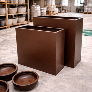 Durable Lightweight Eco-Friendly Hand-Carved Customized OEM ODM <b>Best</b> Seller Garden Planter Pots Fiberglass - Product Image 2