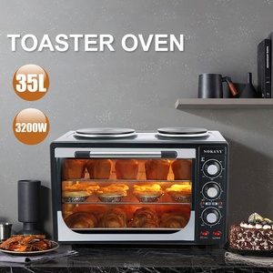 <span class=keywords><strong>Four</strong></span> électrique à <span class=keywords><strong>bouton</strong></span>-poussoir, avec plateaux de cuisson multicouches, arrêt automatique, haute puissance, pour usage familial - Product Image 2