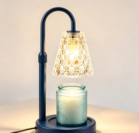 Lampe chauffe-bougie avec minuterie et variateur d'intensité, chauffe-cire, bleu foncé |   Cadeaux d'anniversaire pour femmes, cadeaux de bienvenue à la maison