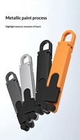 Nouveau support de téléphone et tablette en métal, portable, multifonctionnel, support de bureau pour téléphone, porte-clés