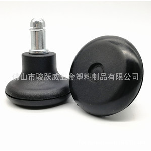 Black Pu Fixed Casters 50mm Diameter Silent Furniture <b>Wheels</b> Rigid Caster For Office Chair Accessories - Product Image 2