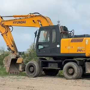 Excavatrice sur pneus Hyundai 210W-7 d'occasion, best-seller, prix bas, 95% neuve, 21 tonnes, matériel de construction d'occasion, moteur en vente - Product Image 6