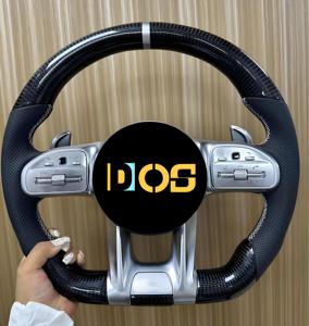 Volant en fibre de carbone DOS pour <span class=keywords><strong>Mercedes</strong></span> Benz Classe C Cla C200 G55 C300 <span class=keywords><strong>Amg</strong></span> W203 W204 W205 W211 W213 W463 S205 A45s Cla 250 - Product Image 1