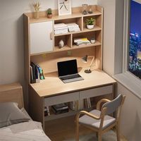 Bureau d'ordinateur en bois écologique avec étagère et chaise, montage facile, design convertible pour bureau à domicile et chambre - YQ A09S