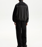 MOUNTNEVE Veste de sport légère coupe-vent à blocs de couleur pour homme avec logo personnalisé, veste zippée, survêtement de jogging, veste de survêtement