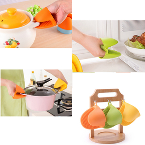 43g Thickened Heat Resistant Silicone <strong>Oven</strong> <strong>Mitts</strong> Anti Slip Soft Kitchen Baking <strong>Oven</strong> Gloves Cooking Pinch Grips <strong>Mitt</strong> - Product Image 4