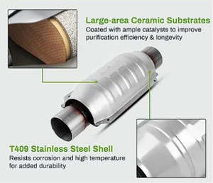 Sistema di scarico per autoveicoli catalizzatore universale catalitico in metallo ceramico catalizzatore <span class=keywords><strong>2</strong></span>/<span class=keywords><strong>3</strong></span>/4/5 Euro catalizzatore universale <span class=keywords><strong>2</strong></span> ''<span class=keywords><strong>2</strong></span>.5'' <span class=keywords><strong>3</strong></span>'' - Product Image 5