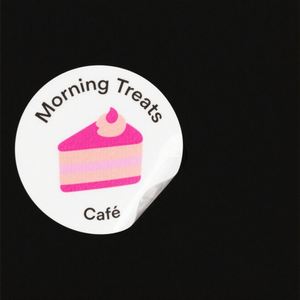 Fábrica personalizada redonda impermeable frutas pegatina Impresión logotipo de la marca pegatinas de vinilo - Product Image 6