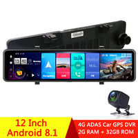 Zimtop 2020 Nouveau rétroviseur de voiture 12 pouces 4G Android 8.1 Caméra embarquée GPS Navigation ADAS Full HD 1080P Enregistreur vidéo de voiture DVR