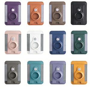 Portefeuille en cuir PU avec porte-cartes magnétique et emplacement <span class=keywords><strong>pour</strong></span> <span class=keywords><strong>AirTag</strong></span>, compatible iPhone, <span class=keywords><strong>Samsung</strong></span>, Google Pixel, OEM, ODM, personnalisable - Product Image 2