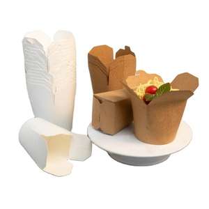 Caja de Embalaje de Papel Desechable Personalizada de Fábrica para Llevar, Caja de <span class=keywords><strong>Pasta</strong></span> <span class=keywords><strong>y</strong></span> Fideos, Contenedor para Recoger Comida - Product Image 1