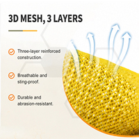 Veste d'apiculteur triple maille 3D jaune et camouflage, ventilée, anti-piqûres, vêtements d'apiculture