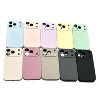 Coque de téléphone de luxe en silicone liquide pour iPhone 17 Pro Max avec grandes fenêtres, conception antichoc à micro-perforations et support de téléphone