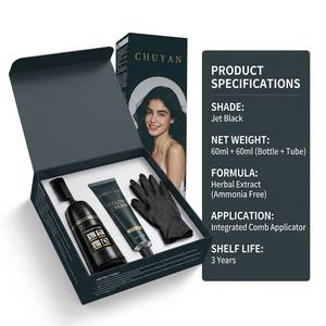 Tinte Instantáneo para el Cabello Color Negro Azabache a Base de Plantas OEM con Aplicador de Peine - Product Image 3