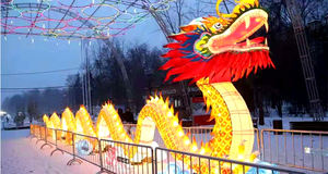 Chinesisches Neujahr Erntedankfest Weihnachten Drachen-Laterne Große LED Wasserdichte Ausstellungsdekoration - Product Image 3
