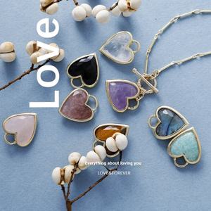 Labradorite Heart <b>Necklace</b> Gold or Silver <b>Toggle</b> Healing Crystal Jewelry Boho Pendant Gift for Her Stone Pendant - Product Image 2