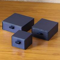 ZNSB004 Boîtes à bijoux portables de luxe en gros, en carton gaufré avec tiroir et doublure en éponge
