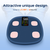 Pèse-personne intelligent avec mesure de la fréquence cardiaque, application de haute qualité, pèse-personne numérique intelligent pour la santé, pèse-personne intelligent pour la composition corporelle