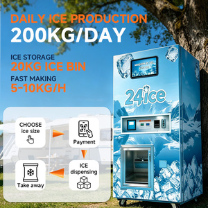 Machine à glaçons entièrement automatique avec ensachage, distributeur d'eau et de glaçons par osmose inverse, machine distributrice de glaçons avec ensachage automatique - Product Image 3