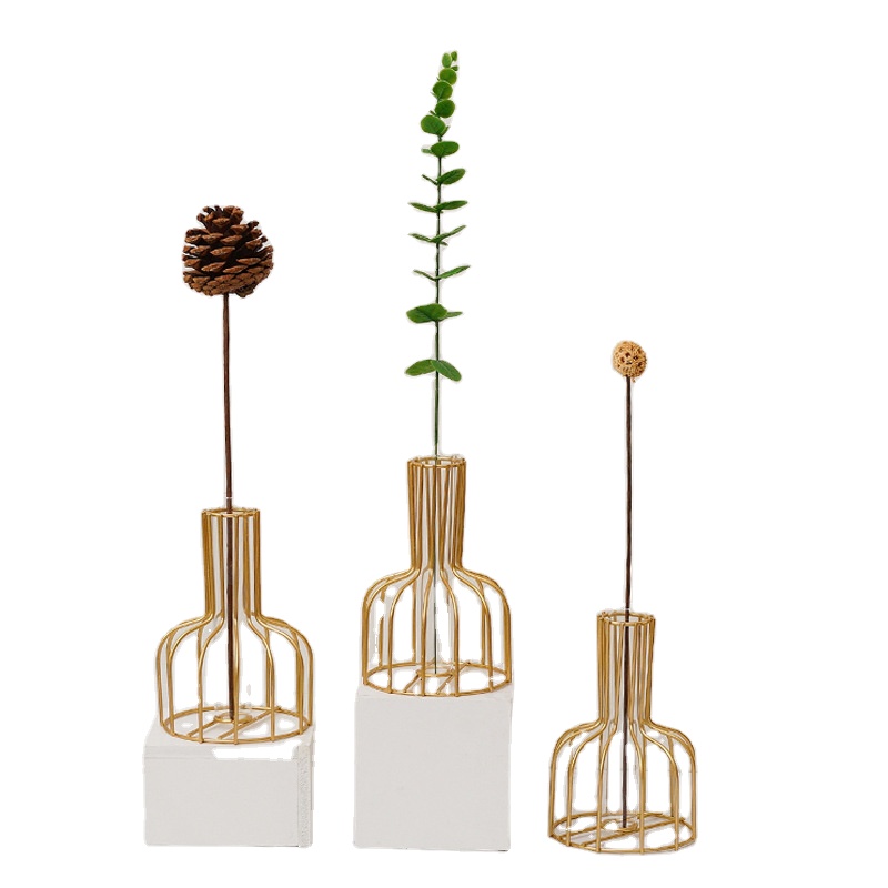 Прозрачная стеклянная ваза в скандинавском стиле, украшение для дома, креативное простое украшение для гостиной с сухими цветами