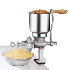 Venta al por mayor de fábrica abrazadera de mesa Manual molinillo de grano de maíz manivela de hierro fundido Molino de grano para moler tuerca especias trigo café