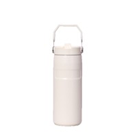 BORGE Bouteille d'eau sport isotherme à double paroi en acier inoxydable personnalisée 500ml 700ml avec couvercle à paille rabattable