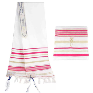 Venta al por mayor Tallit oración chal promociones Talit judío con bolsa Kosher Israel oración chal Tallit chales con bolsillos - Product Image 1