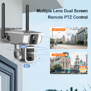 Camera quan sát năng lượng mặt trời hai màn hình đa ống kính 4G + Wifi 10 lần quang học Camera an ninh ngoài trời không dây chạy bằng năng lượng mặt trời 4k - Product Image 3