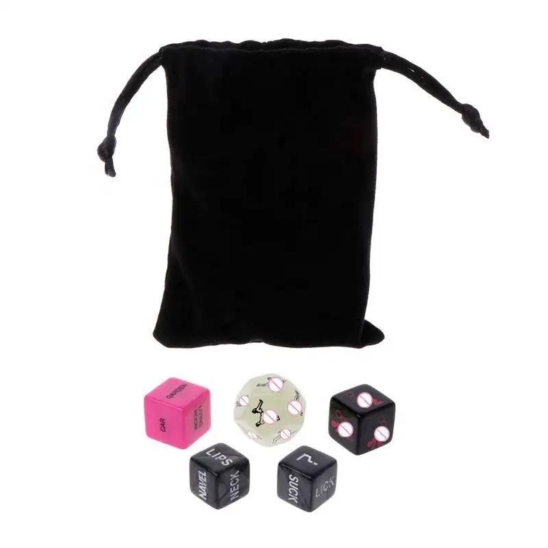 GF Wholesale Acrylic 5pcs Positional Sex Dice Glow in the Dark Kamasutra Dice Sex Game for Adult Upscale Sex Dice Game