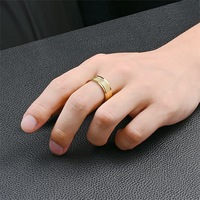 Dropshipping Cadeau Bijoux Vente en gros Bagues pour hommes en acier inoxydable 8mm Bagues d'affaires à la mode et tempérament Bagues de couple