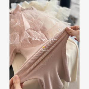 Tongxingyuan Kids Ballet Pants Solid Color Mesh Ruffle Leggings For Spring Dancewear - Product Image 4