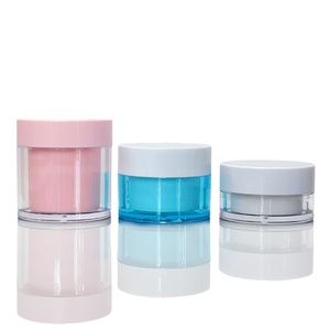 Empty Luxury Acrylic AS Skincare <b>Plastic</b> Double Wall Cosmetic Face Cream <b>Plastic</b> <b>Jars</b> with Lids Packaging 15g 20g 30g 50g - Product Image 2