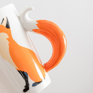 3D Water-Modelled <strong>Fox</strong> Handle Ceramic <strong>Cup</strong> NewDesign Cartoon Mug for Cross-Border Occasions Presentable <strong>Cup</strong> - Product Image 2