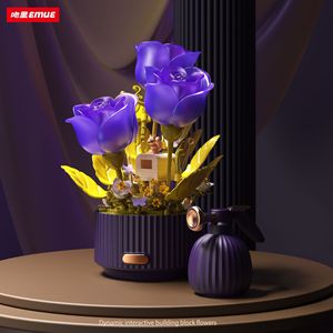 Nuevo 2026 Kiss Bloques de Construcción DIY 3D Pop-up de Ensamblaje Manual con Iluminación Dinámica, Diseño de Jardín Floreciente y Flores Eternas, Regalo - Product Image 3