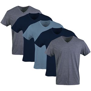 Wholesale Blank Plain t Shirt Custom Your Logo Printing Polyester Cotton Men's V-Neck T-Shirts <strong>Multipack</strong> Style <strong>Tshirt</strong> - Product Image 2
