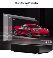 D068 UST Vidéoprojecteur Laser 4K à Ultra Courte Focale 1080P HDR 360° Gaming Android TV WiFi 6 pour Home Cinéma