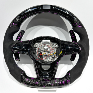 Volante Deportivo de Fibra de Carbono con LED, Apto para Volkswagen MK8 MK7 MK6 R GTI <span class=keywords><strong>GTD</strong></span> GTE Polo <span class=keywords><strong>Golf</strong></span> 7 <span class=keywords><strong>8</strong></span> - Product Image 1