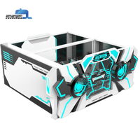 Manège d'arcade VR intérieur à structure en acier, 4 places, avec 17 jeux pour parc d'aventure et centre commercial