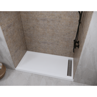 V-600 Latte Motif Solide Surface Douche Panneau Mural Moderne Imperméable Ignifuge pour Hôtels Offre Spéciale Prix de Gros Pas Cher
