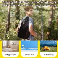 Canapé gonflable double de luxe en PVC, portable, pliable, imperméable, pour intérieur, extérieur, camping, chambre à coucher