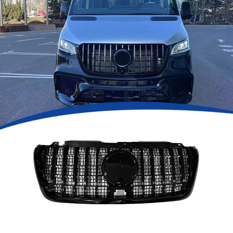 Hiệu suất cao Phụ Kiện Xe GT phong cách phía trước lưới tản nhiệt cho Mercedes 18 + Sprinter w907 với lưới