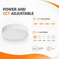 Plafonnier LED rond suspendu 5CCT UGR19 36W 38W 40W 42W 140lm/W pour bureaux et éclairage commercial