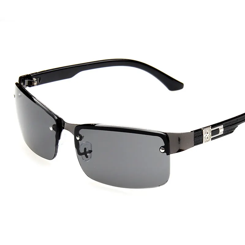 Солнцезащитные очки мужские с полуоправой, Классические винтажные квадратные градиентные солнечные очки, для вождения в ретро стиле