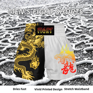 Pantalones Cortos de Muay Thai MMA para Hombre, Diseño Personalizado, Precio Bajo, Cintura Elástica Media, Casuales, para Kickboxing y Boxeo - Product Image 2