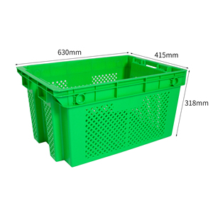 620 có thể gập lại cấp thực phẩm <span class=keywords><strong>PP</strong></span> giỏ tươi Rau Trái Cây cá lưu trữ di chuyển thùng hộp doanh thu Stackable thu hoạch <span class=keywords><strong>container</strong></span> - Product Image 3