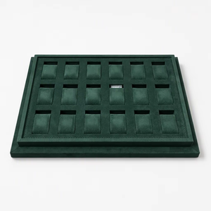 Estuche Rectangular Verde para Reloj, Caja de Terciopelo con Interior a Prueba de Polvo para Relojes de Lujo - Product Image 2