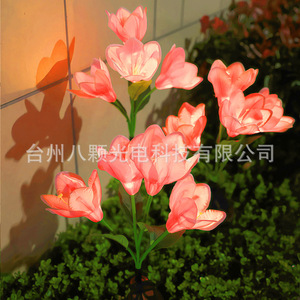 Luces solares de jardín con forma de tulipán, LED, impermeables, para exteriores, alimentadas por energía solar, decorativas para patio, jardín, balcón. - Product Image 5