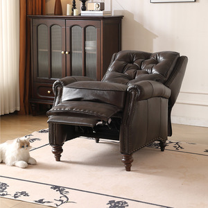 Functional Chair Genuine Leather Tufted Design Rotate With <b>USB</b> Port Motorized Multi Function <b>Switch</b> Panel Living Room Sofa - Product Image 3