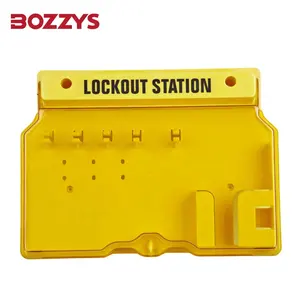 BOZZYS 315x106x 65mm耐久性のあるエンジニアリングプラスチックPC統合ロックアウトステーションは、安全南京錠またはハスプの取り付けに使用されます